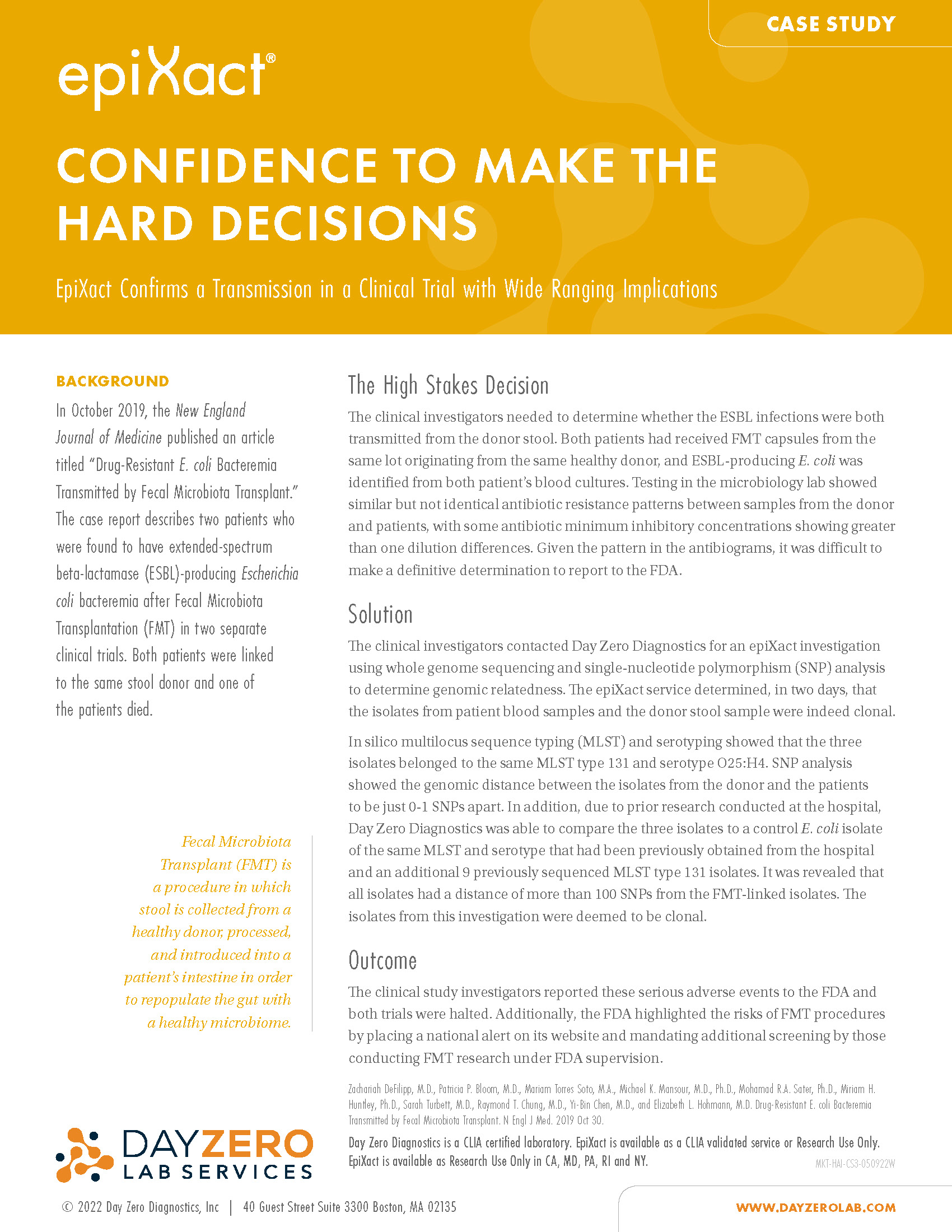 Case Study: Confidence to Make the Hard Decisions